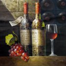 Wine 20x24 in. stretched Oil Painting Canvas Art Wall Decor modern024
