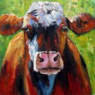 Cow 20x20 in. stretched Oil Painting Canvas Art Wall Decor modern03D