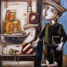 Boy 20x20 in. stretched Oil Painting Canvas Art Wall Decor modern001 Boy 20x20 in. stretched Oil Painting Canvas Art Wall Decor modern001