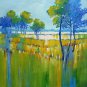 Tree 20x20 in. stretched Oil Painting Canvas Art Wall Decor modern501