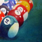 Snooker 18x24 in. stretched Oil Painting Canvas Art Wall Decor modern001