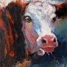 Cow 16x20 in. stretched Oil Painting Canvas Art Wall Decor modern203
