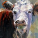 Cow 16x20 in. stretched Oil Painting Canvas Art Wall Decor modern204