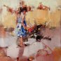 play at the beach 16x20 in. stretched Oil Painting Canvas Art Wall Decor modern028