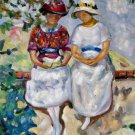 Reading 16x20 in. stretched Oil Painting Canvas Art Wall Decor modern001