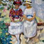 Reading 16x20 in. stretched Oil Painting Canvas Art Wall Decor modern001