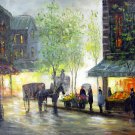 Paris 16x20 in. stretched Oil Painting Canvas Art Wall Decor modern701