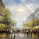 Paris 16x20 in. stretched Oil Painting Canvas Art Wall Decor modern706