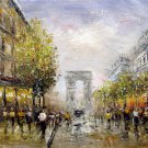 Paris 16x20 in. stretched Oil Painting Canvas Art Wall Decor modern715