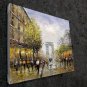 Paris 16x20 in. stretched Oil Painting Canvas Art Wall Decor modern715