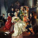 Royal party 16x20 in. stretched Oil Painting Canvas Art Wall Decor modern001