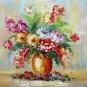 Vase Flower 16x20 in. stretched Oil Painting Canvas Art Wall Decor modern102