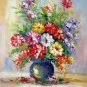 Vase Flower 16x20 in. stretched Oil Painting Canvas Art Wall Decor modern103