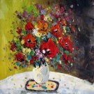 Vase Flower 16x20 in. stretched Oil Painting Canvas Art Wall Decor modern108