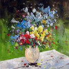 Vase Flower 16x20 in. stretched Oil Painting Canvas Art Wall Decor modern110