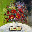 Vase Flower 16x20 in. stretched Oil Painting Canvas Art Wall Decor modern112