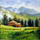 House 16x20 in. stretched Oil Painting Canvas Art Wall Decor modern204
