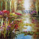 Waterlily 16x20 in. stretched Oil Painting Canvas Art Wall Decor modern502