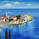 Mediterranean 16x20 in. stretched Oil Painting Canvas Art Wall Decor modern408