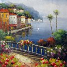 Mediterranean 16x20 in. stretched Oil Painting Canvas Art Wall Decor modern412