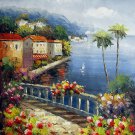 Mediterranean 16x20 in. stretched Oil Painting Canvas Art Wall Decor modern415