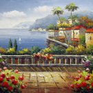Mediterranean 16x20 in. stretched Oil Painting Canvas Art Wall Decor modern420