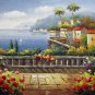 Mediterranean 16x20 in. stretched Oil Painting Canvas Art Wall Decor modern420