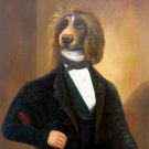 prtrait of pet dog_Poncelet 16x20 in. stretched Oil Painting Canvas Art Wall Decor modern002