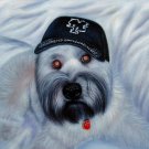 prtrait of pet dog 16x20 in. stretched Oil Painting Canvas Art Wall Decor modern011
