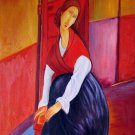 Rep. Amedeo Modigliani 16x20 in. stretched Oil Painting Canvas Art Wall Decor modern203