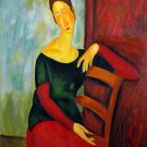 Rep. Amedeo Modigliani 16x20 in. stretched Oil Painting Canvas Art Wall Decor modern204