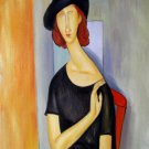 Rep. Amedeo Modigliani 16x20 in. stretched Oil Painting Canvas Art Wall Decor modern206