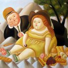 Rep. Fernando Botero 16x20 in. stretched Oil Painting Canvas Art Wall Decor modern38D