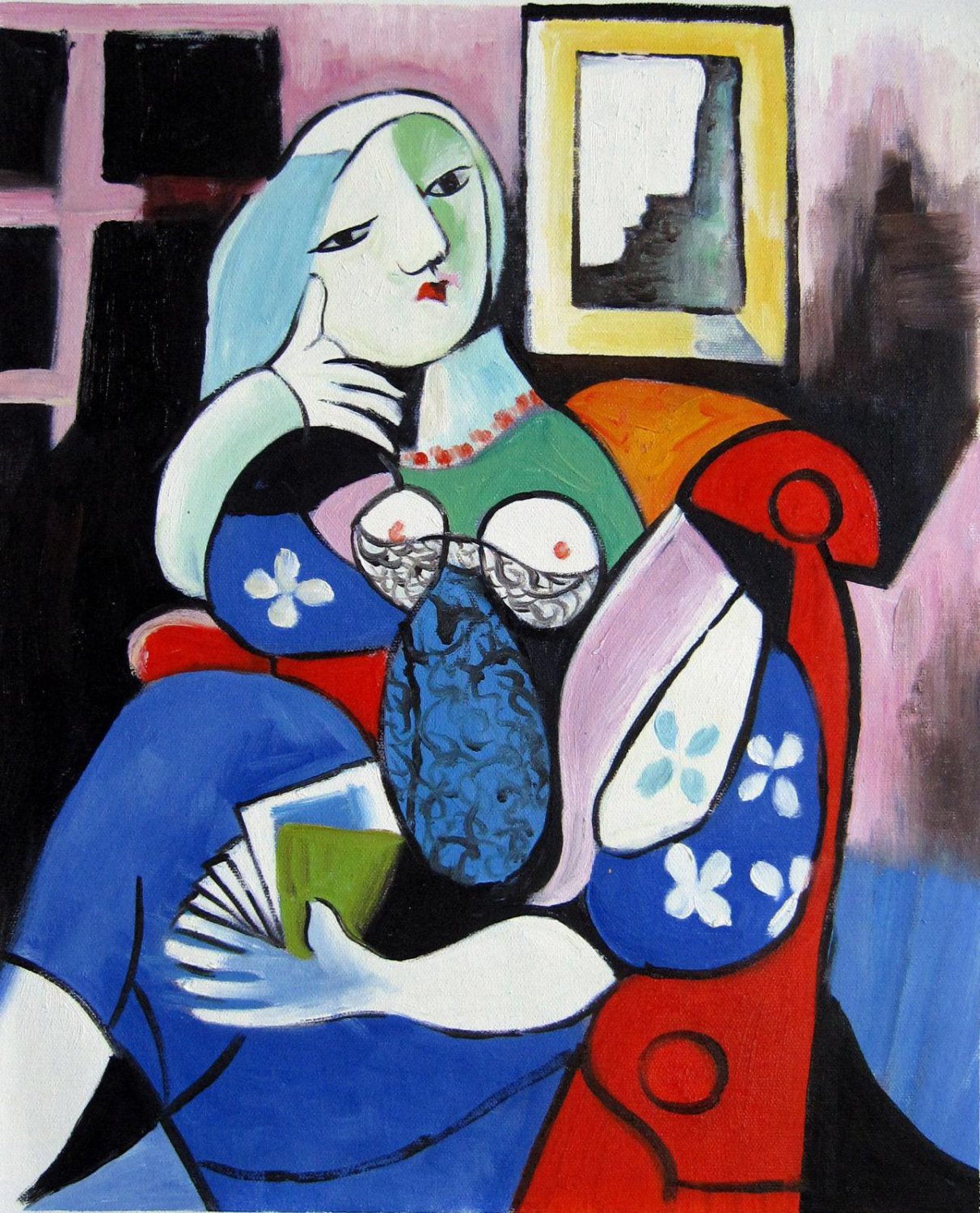 Rep. Pablo Picasso 16x20 in. stretched Oil Painting Canvas Art Wall Decor modern110