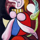 Rep. Pablo Picasso 16x20 in. stretched Oil Painting Canvas Art Wall Decor modern22D