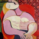 Rep. Pablo Picasso 16x20 in. stretched Oil Painting Canvas Art Wall Decor modern31D