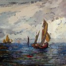 Boat 16x20 in. stretched Oil Painting Canvas Art Wall Decor modern404
