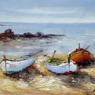 Boat 16x20 in. stretched Oil Painting Canvas Art Wall Decor modern09D