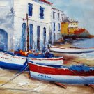 Boat 16x20 in. stretched Oil Painting Canvas Art Wall Decor modern412