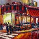 Street 16x20 in. stretched Oil Painting Canvas Art Wall Decor modern203