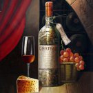 Wine 16x20 in. stretched Oil Painting Canvas Art Wall Decor modern502