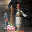 Wine 16x20 in. stretched Oil Painting Canvas Art Wall Decor modern514