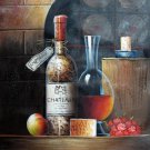 Wine 16x20 in. stretched Oil Painting Canvas Art Wall Decor modern516