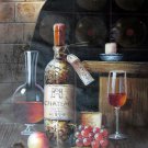 Wine 16x20 in. stretched Oil Painting Canvas Art Wall Decor modern522