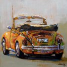 Volkswagen 16x16 in. stretched Oil Painting Canvas Art Wall Decor modern204