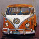 Volkswagen 16x16 in. stretched Oil Painting Canvas Art Wall Decor modern205