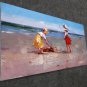 play at the beach 12x24 in. stretched Oil Painting Canvas Art Wall Decor modern320