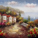 Mediterranean 12x24 in. stretched Oil Painting Canvas Art Wall Decor modern301