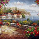 Mediterranean 12x24 in. stretched Oil Painting Canvas Art Wall Decor modern302