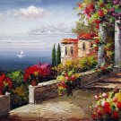 Mediterranean 12x24 in. stretched Oil Painting Canvas Art Wall Decor modern05D
